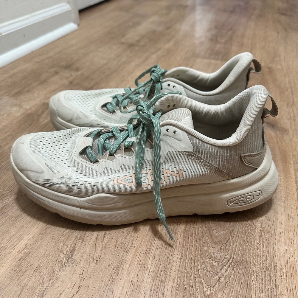KEEN | Women's WK400 Cream Tan Sage Green Walking Shoes, Size 10 - Picture 3 of 7